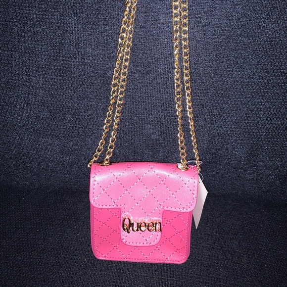 Handbags - MINI PINK “QUEEN” PURSE
